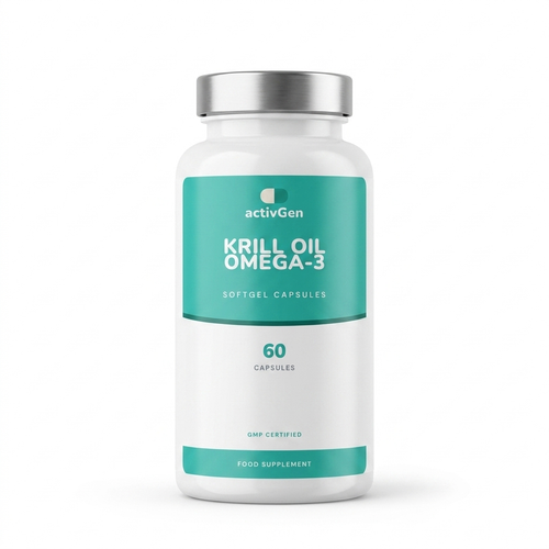 Krill Oil Omega-3 supplement pot