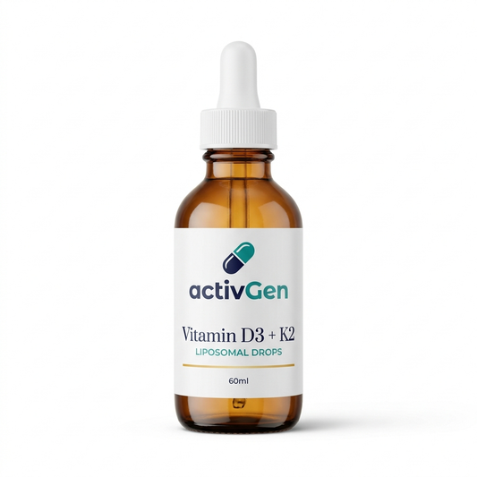 Vitamin D3 + K2 Drops amber dropper bottle