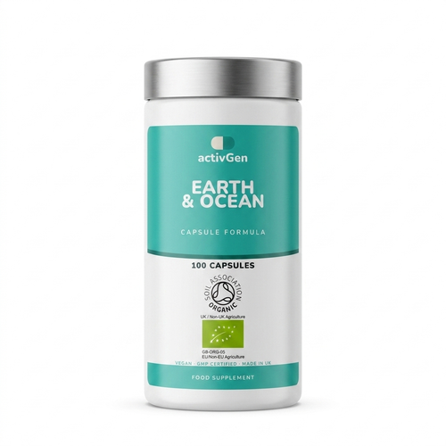Earth & Ocean kelp and sea greens supplement pot, 100 capsules