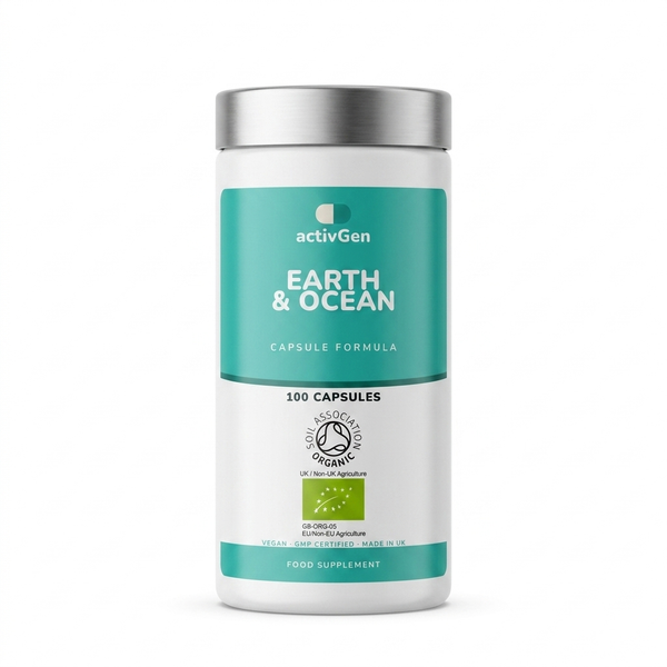 Earth & Ocean kelp and sea greens supplement pot, 100 capsules