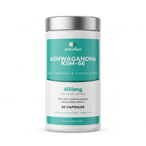 Ashwagandha KSM-66 supplement pot