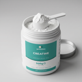 Creatine monohydrate measuring scoop with 5g of unflavoured powder