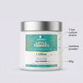 Little Tummies kids tub with 7 live culture strains and tasteless 60g callouts
