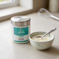Little Tummies powder stirred into a bowl of yoghurt