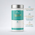 Collagen Beauty pot with marine collagen, biotin, zinc and vitamin C callouts